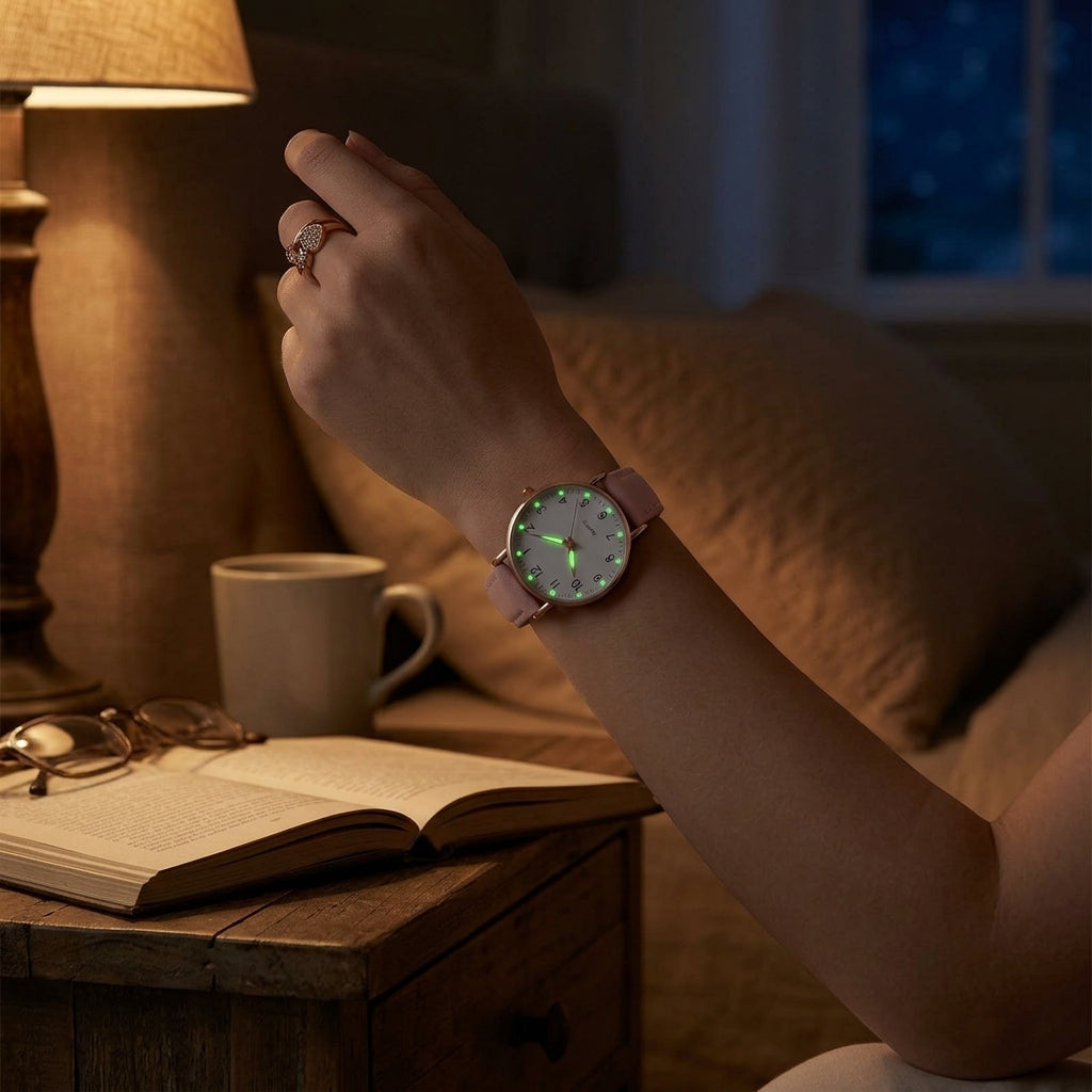 Velora Luxe Leather Edition - Elegant Arabic Leather Luxury Watch