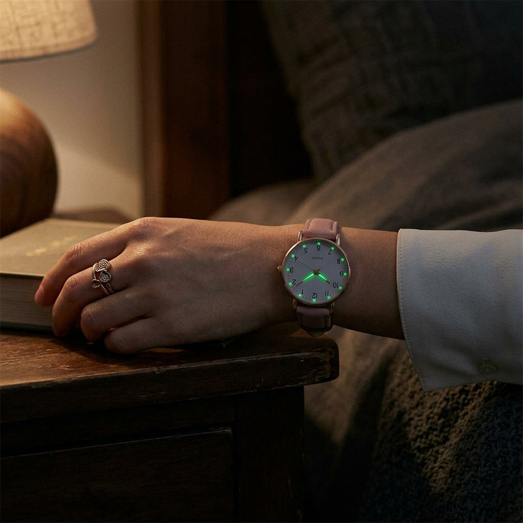 Velora Luxe Leather Edition - Elegant Arabic Leather Luxury Watch
