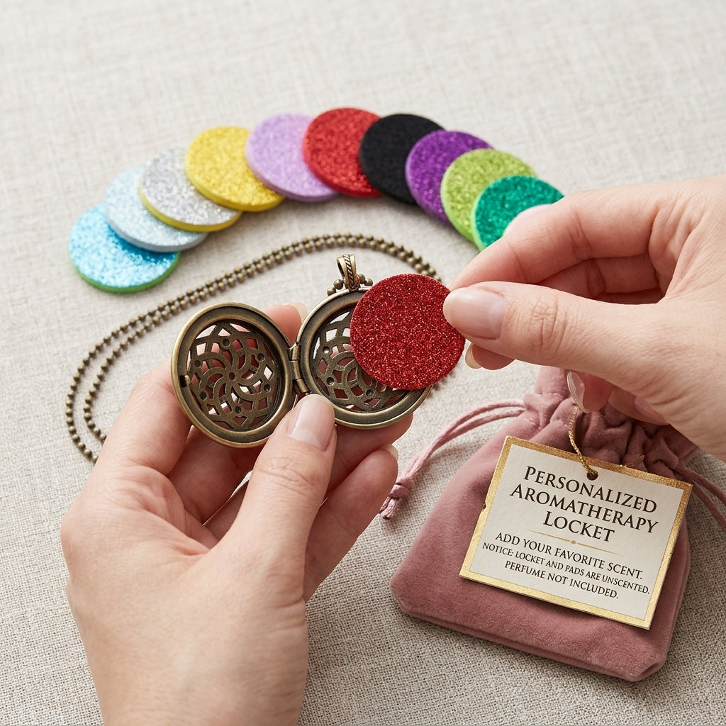 AromaTherapy Luxury Locket Necklace | Elegant Stress & Scent Solution