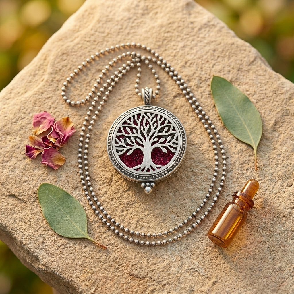 AromaTherapy Luxury Locket Necklace | Elegant Stress & Scent Solution