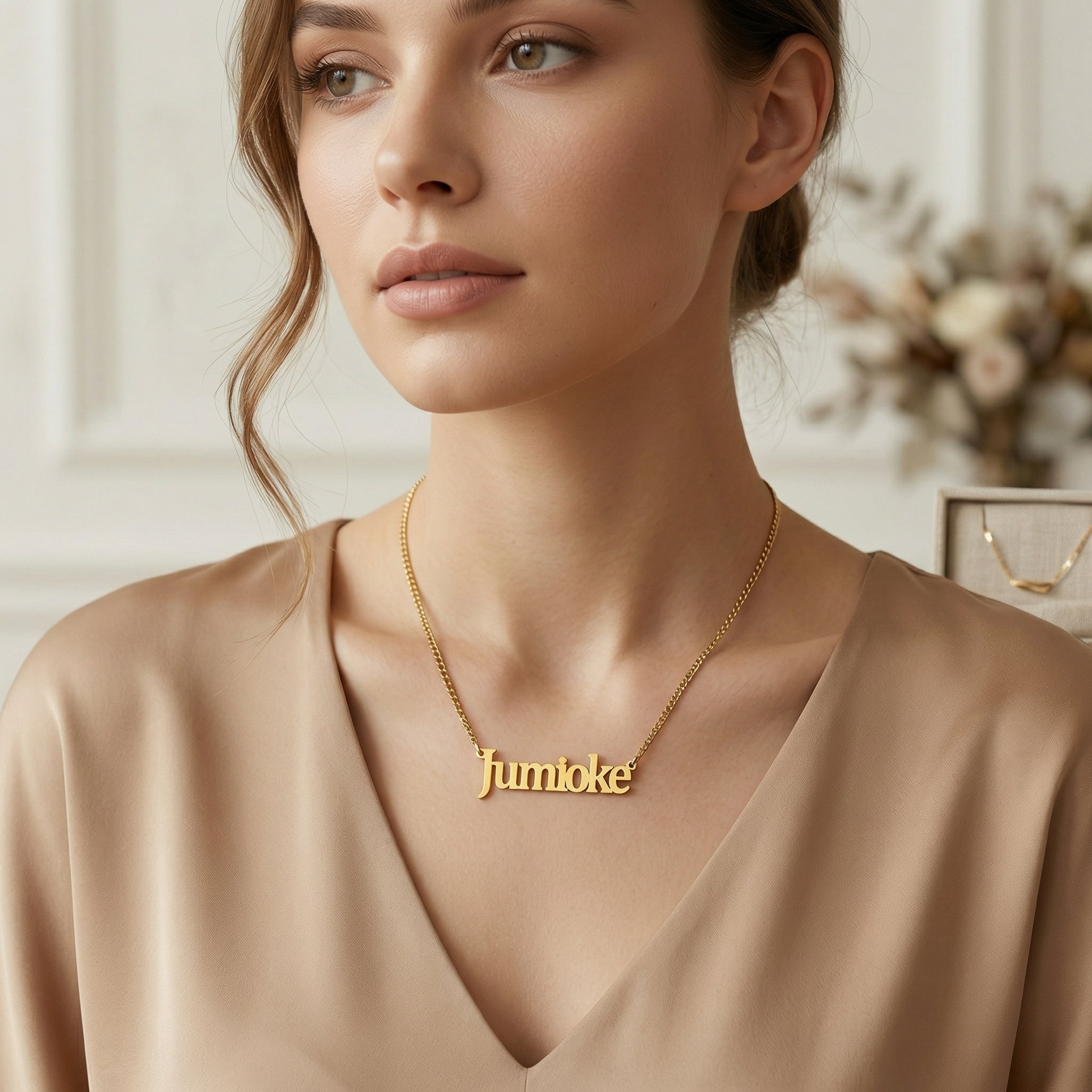 Velora Luxe Custom Name Necklace Personalized Gold