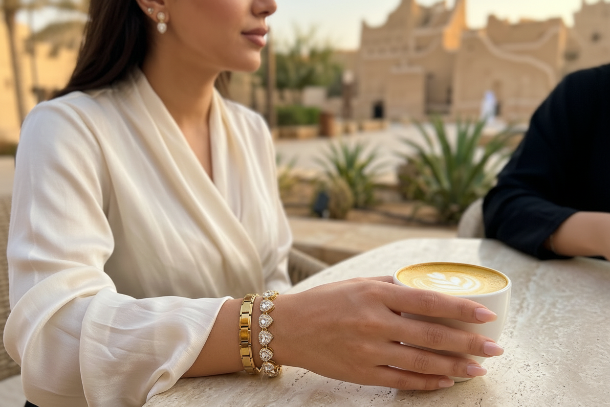 Velora Luxe Minimalist Modulux Bracelet Gold