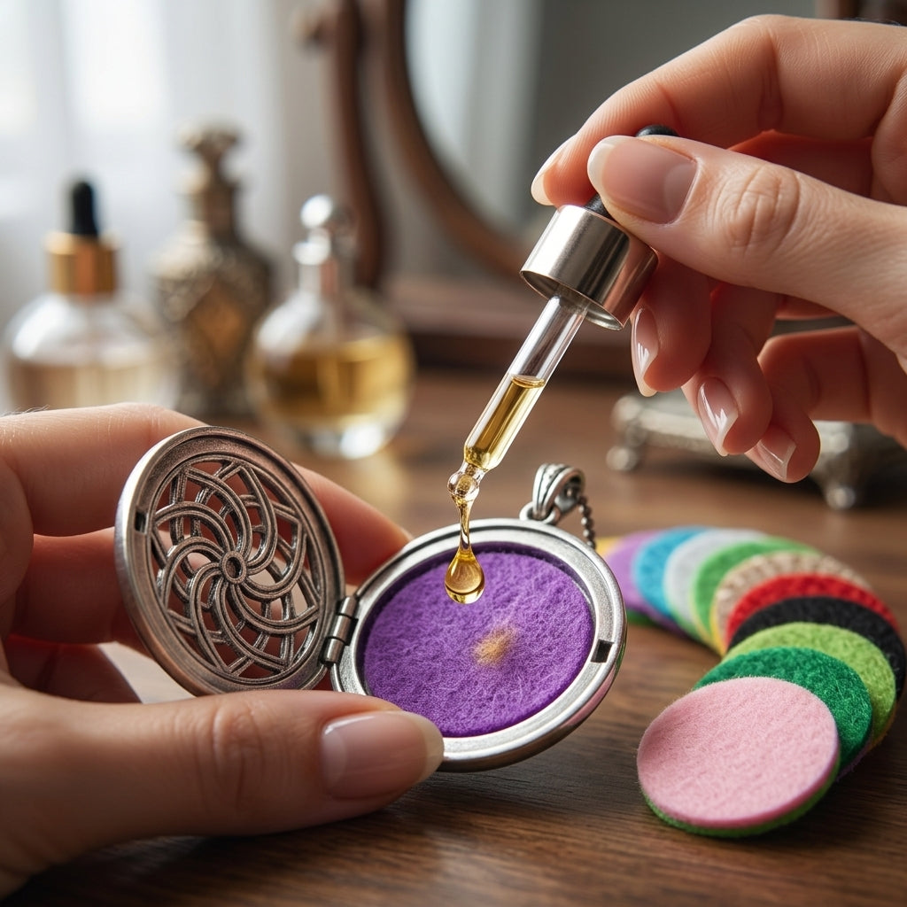 AromaTherapy Luxury Locket Necklace | Elegant Stress & Scent Solution