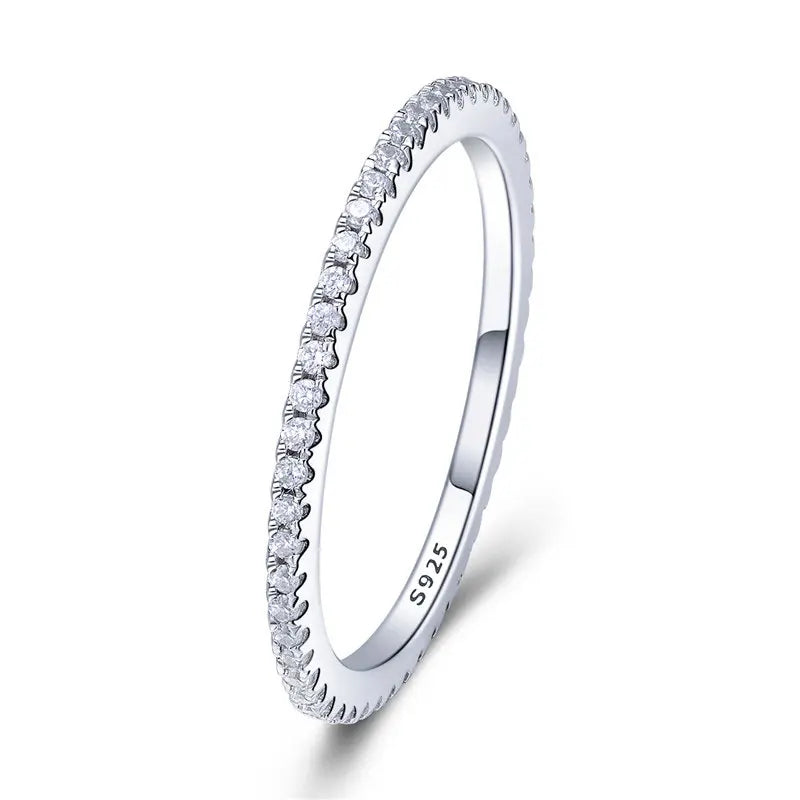 925 Sterling Silver Pave Ring