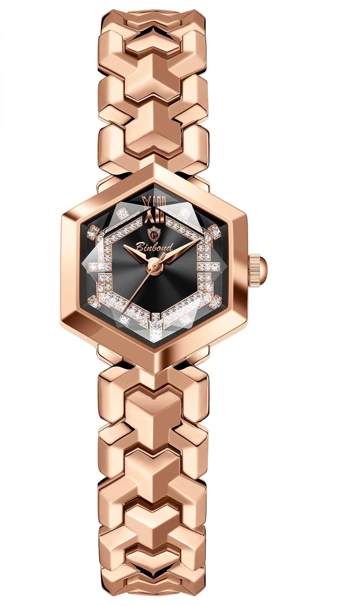 Velora Luxe Luxury Diamond Watch Crystal Gold