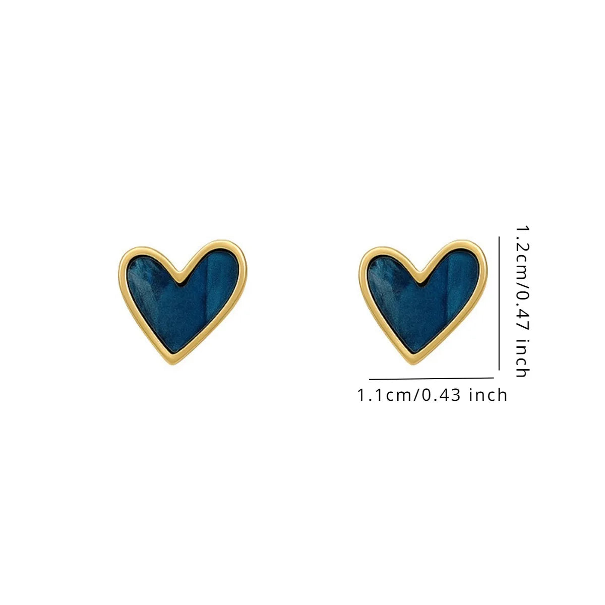 Velora Luxe Blue Heart Stud Earrings Crystal