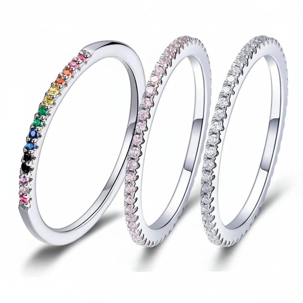 925 Sterling Silver Pave Ring
