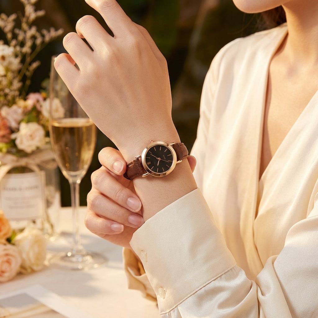 Velora Luxe Elegant Mini Dial Watch Petite Gold Silver Jewelry