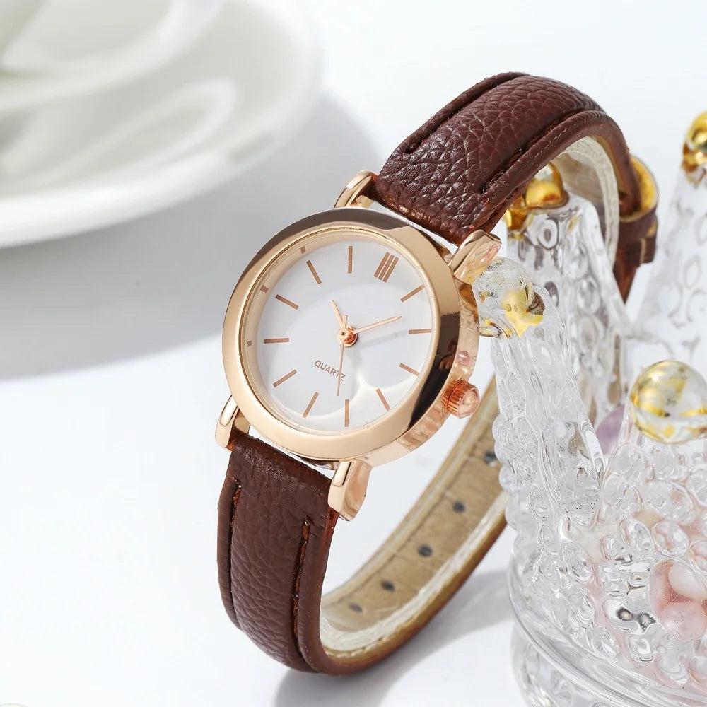 Velora Luxe Elegant Mini Dial Watch Petite Gold Silver Jewelry