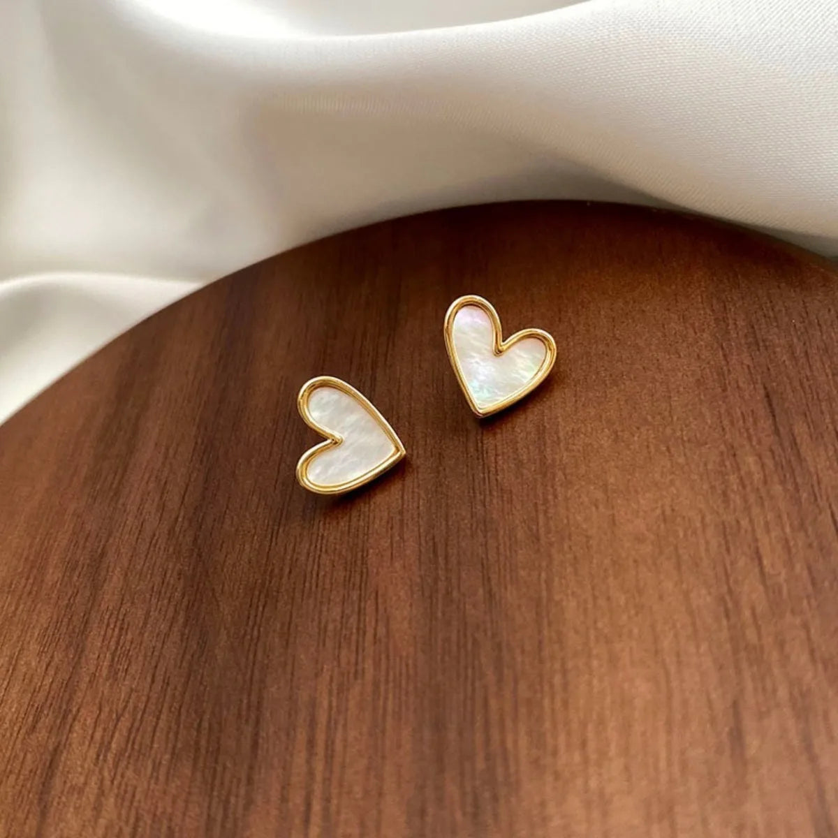 Velora Luxe Blue Heart Stud Earrings Crystal