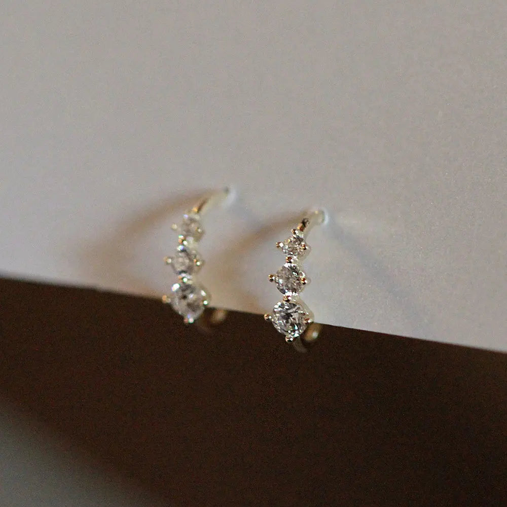 Velora Luxe Sterling Silver Crystal Studs Bridal Jewelry