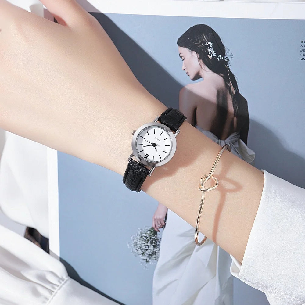 Velora Luxe Elegant Mini Dial Watch Petite Gold Silver Jewelry