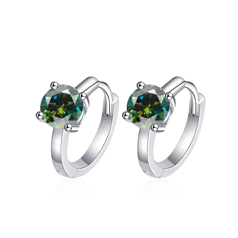 Moissanite Huggie Earrings