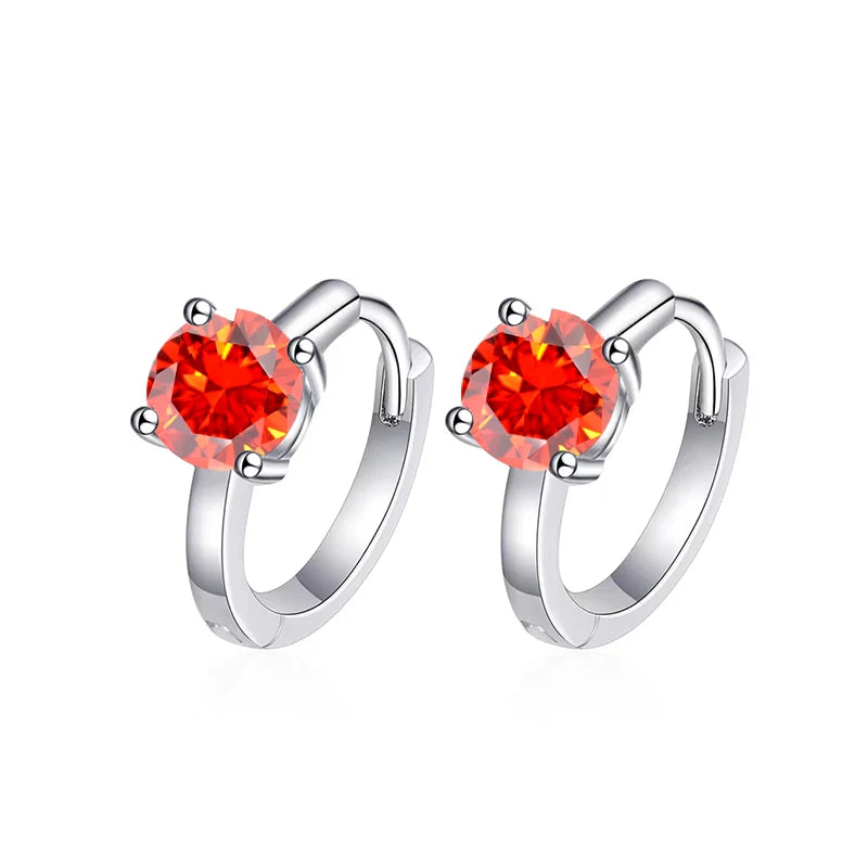 Moissanite Huggie Earrings