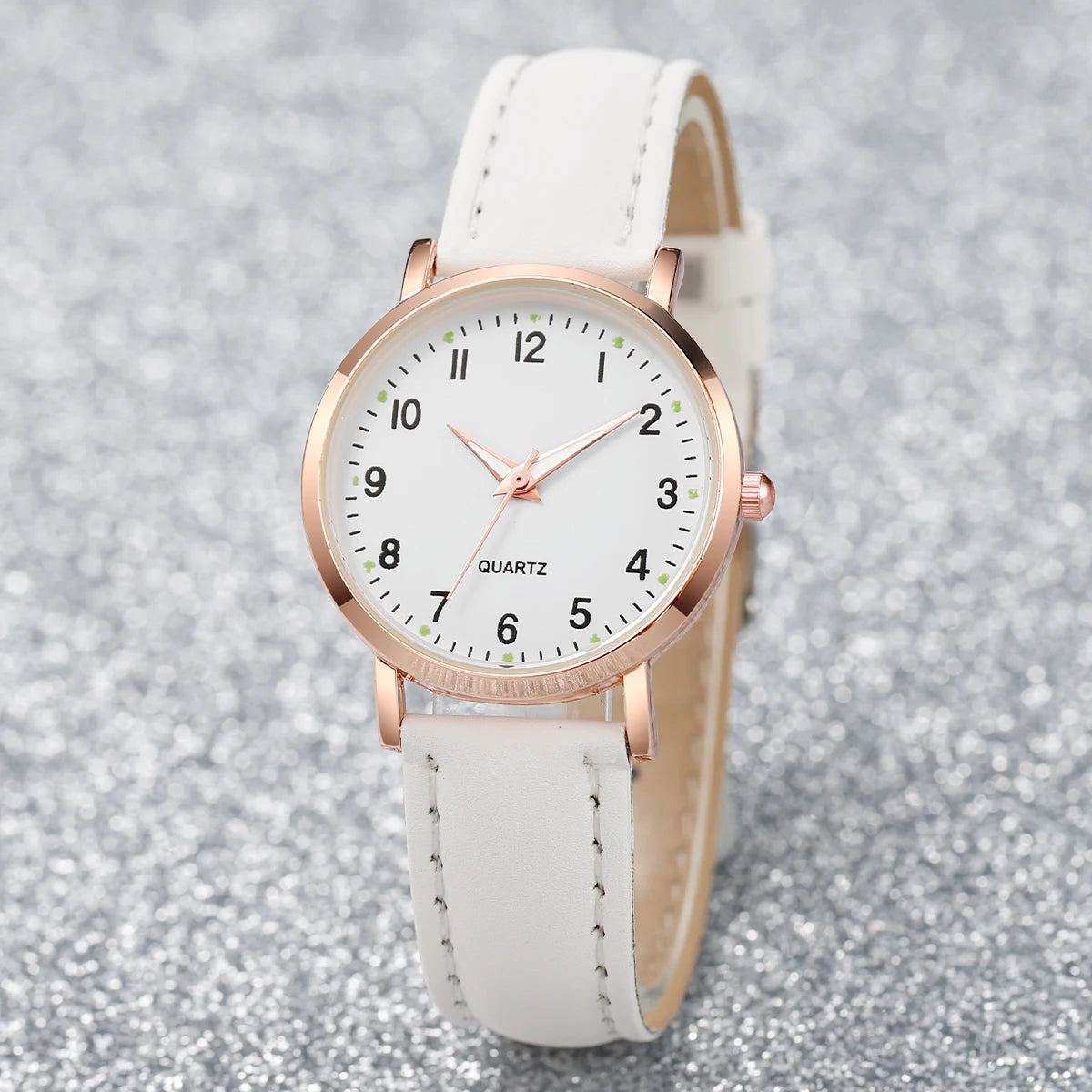 Velora Luxe Arabic Leather Luxury Watch Heritage Gold Silver