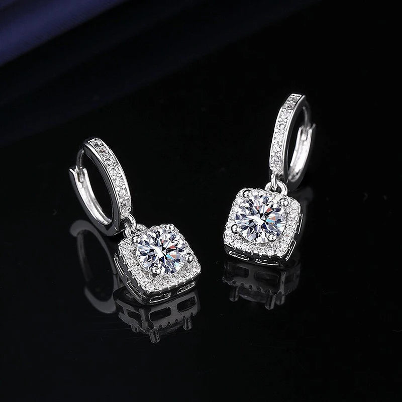 Moissanite Huggie Earrings