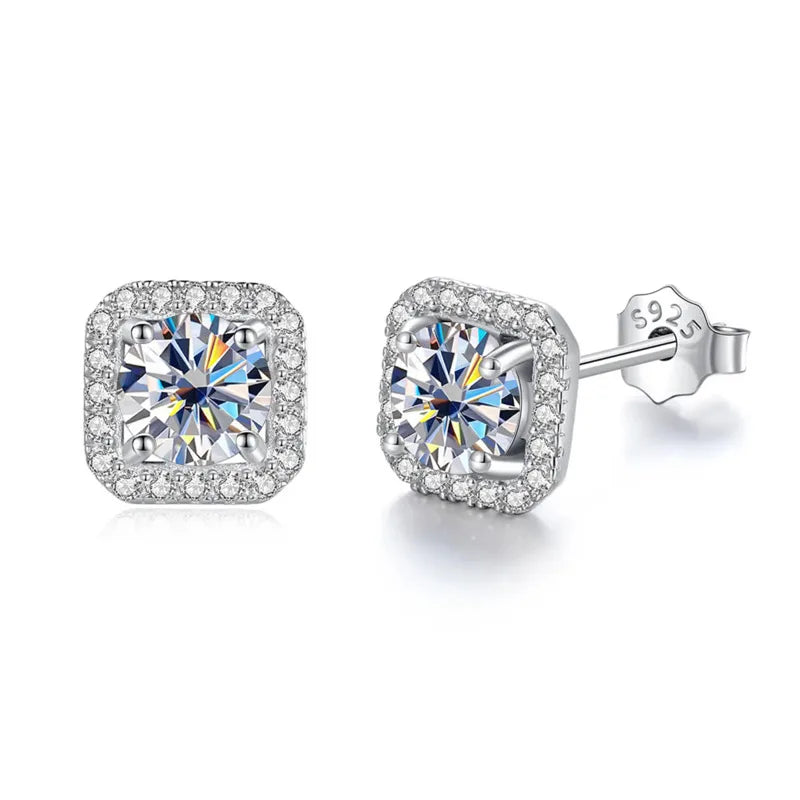 Velora Luxe Brilliant Diamond Stud Earrings Crystal