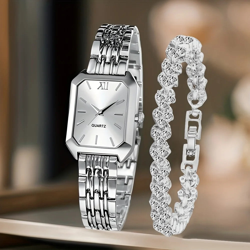 Velora Luxe Elegant Gold Watch Set with Bracelets