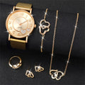 Velora Luxe Luxury Watch and Bracelet Set Gold Silver