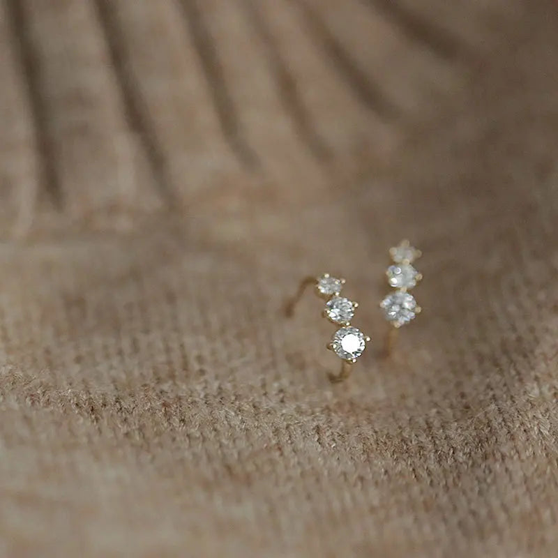 Velora Luxe Sterling Silver Crystal Studs Bridal Jewelry