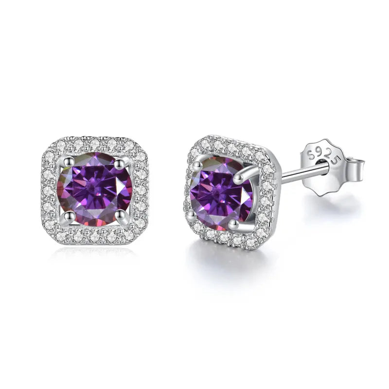 Velora Luxe Brilliant Diamond Stud Earrings Crystal