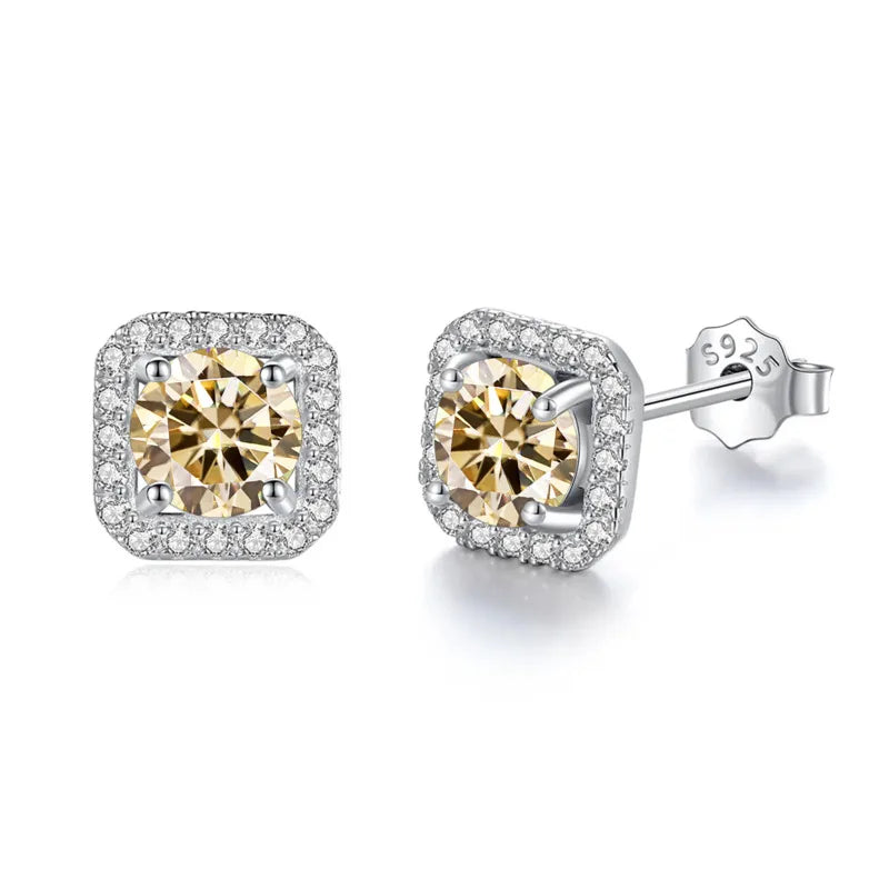 Velora Luxe Brilliant Diamond Stud Earrings Crystal