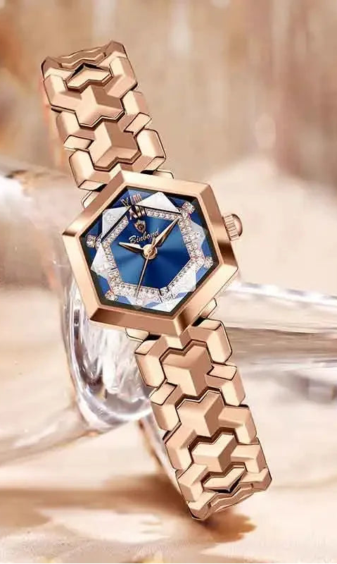 Velora Luxe Luxury Diamond Watch Crystal Gold