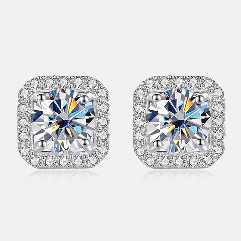 Velora Luxe Brilliant Diamond Stud Earrings Crystal