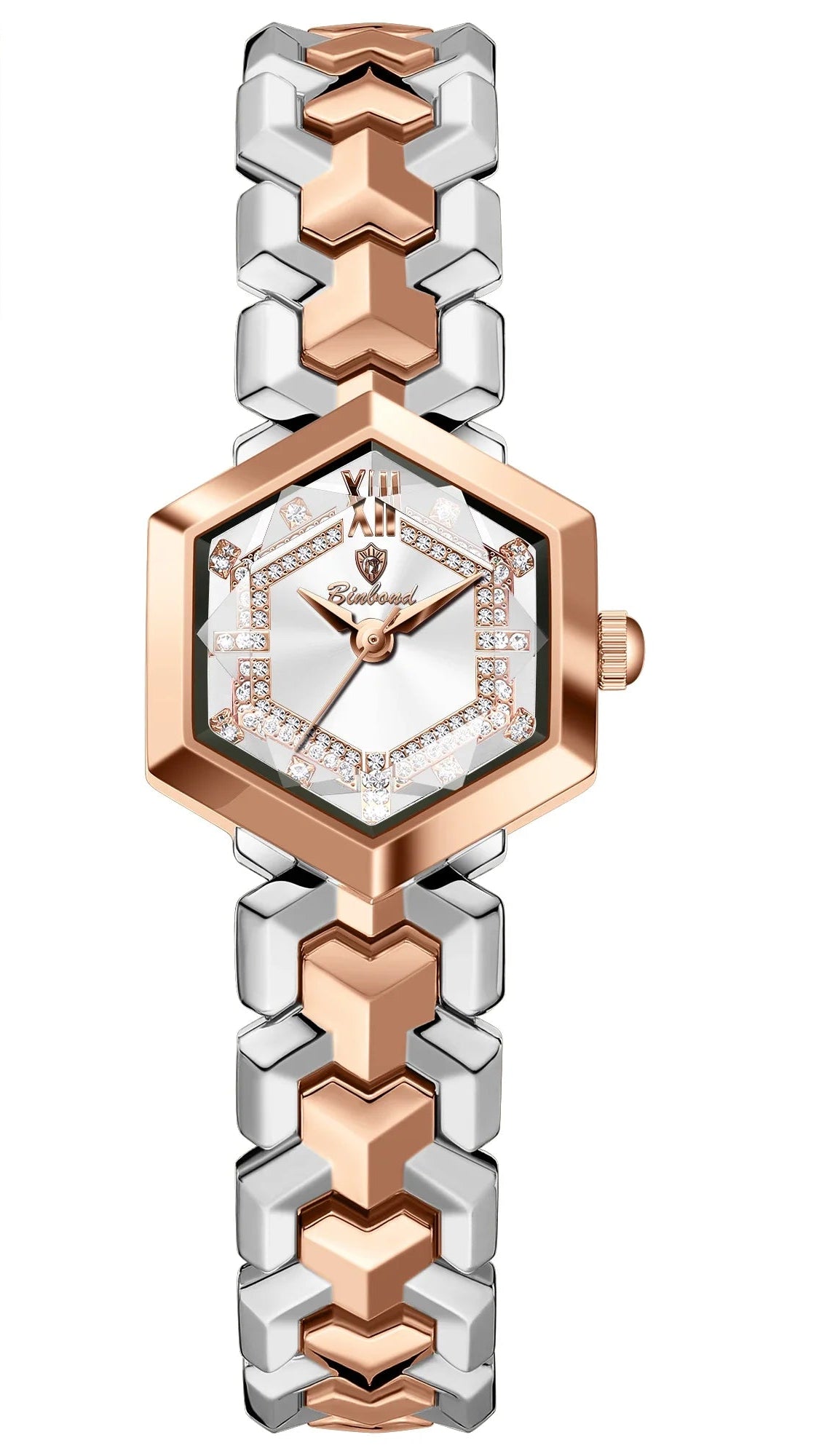 Velora Luxe Luxury Diamond Watch Crystal Gold