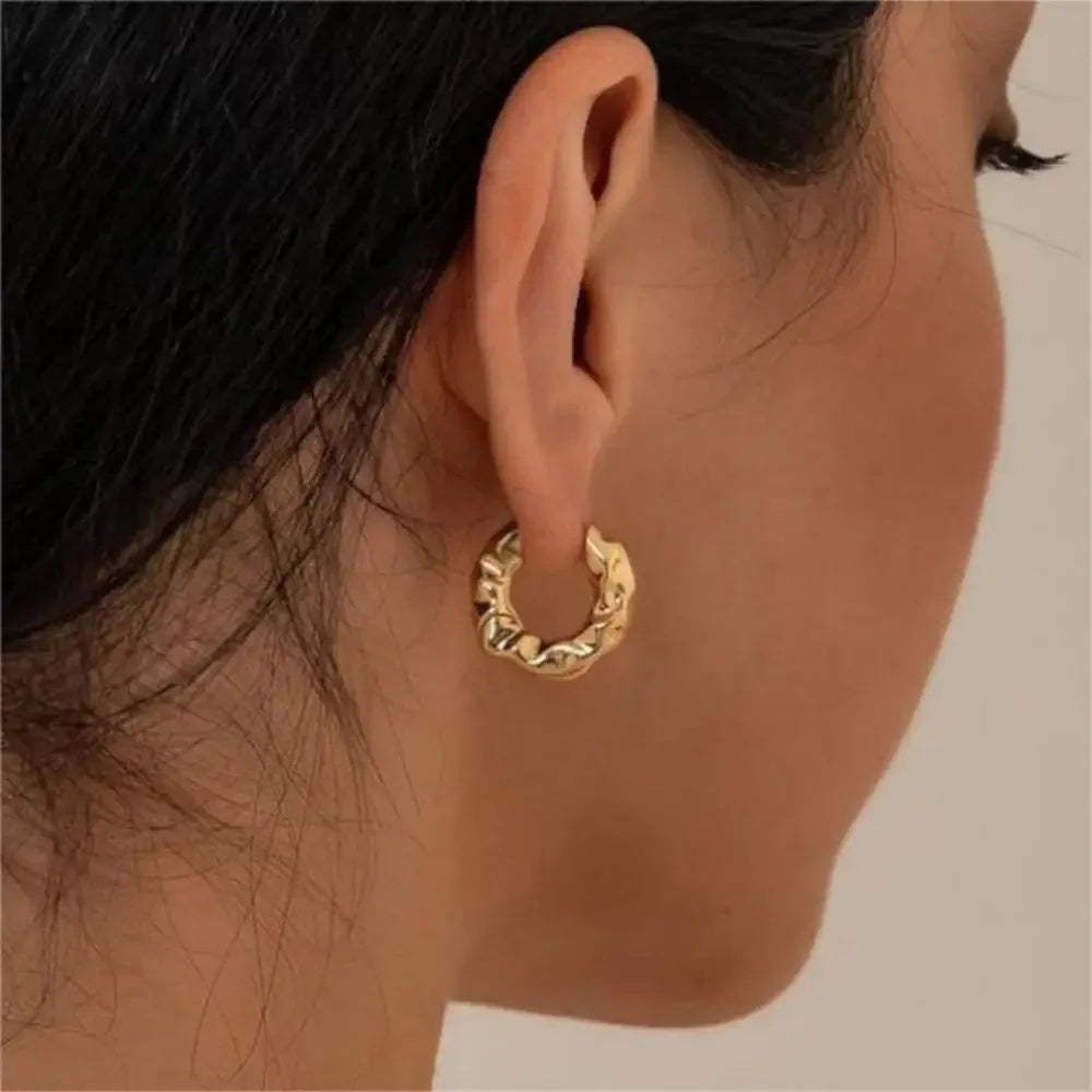 Velora Luxe Classic Gold Hoop Earrings