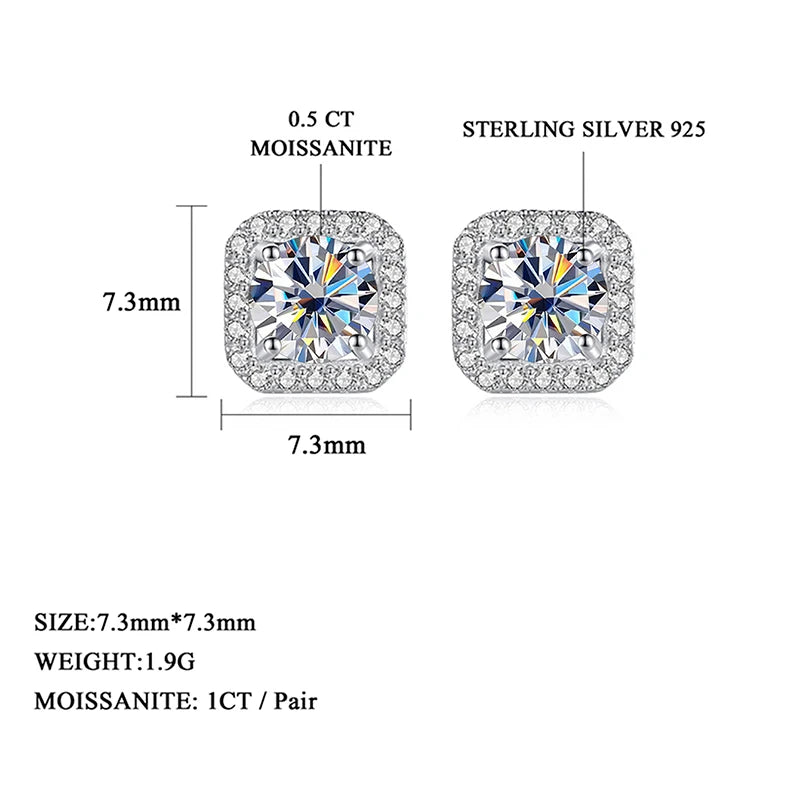 Velora Luxe Brilliant Diamond Stud Earrings Crystal