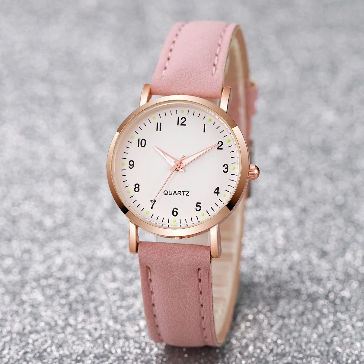 Velora Luxe Arabic Leather Luxury Watch Heritage Gold Silver