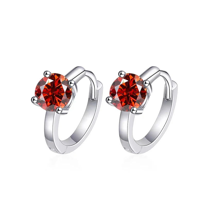 Moissanite Huggie Earrings