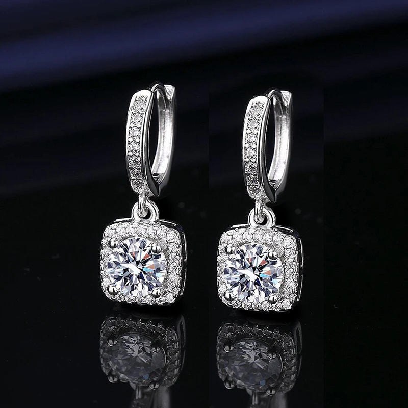 Moissanite Huggie Earrings