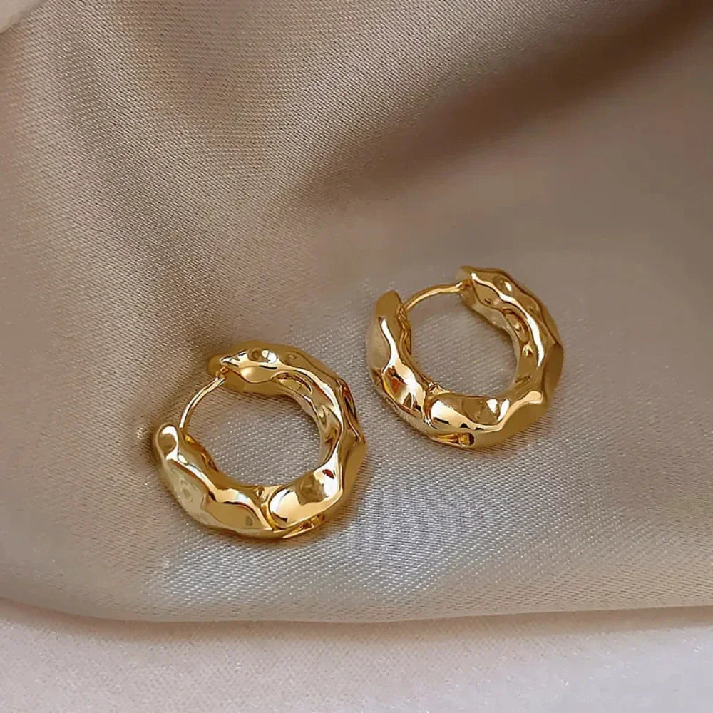 Velora Luxe Classic Gold Hoop Earrings