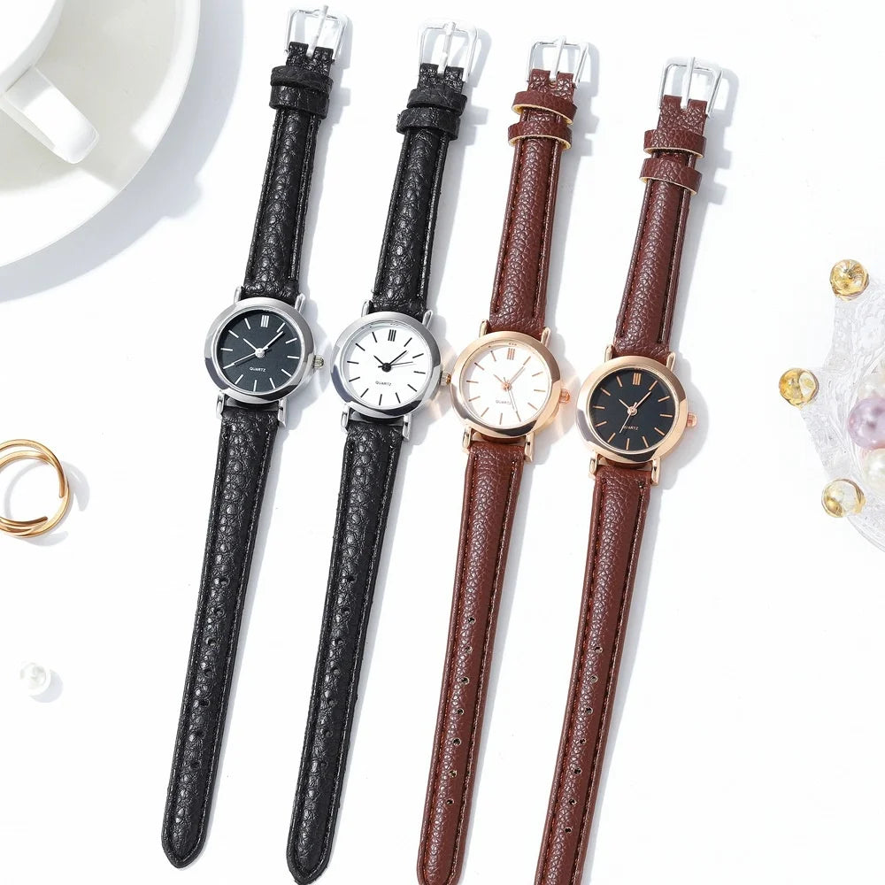 Velora Luxe Elegant Mini Dial Watch Petite Gold Silver Jewelry