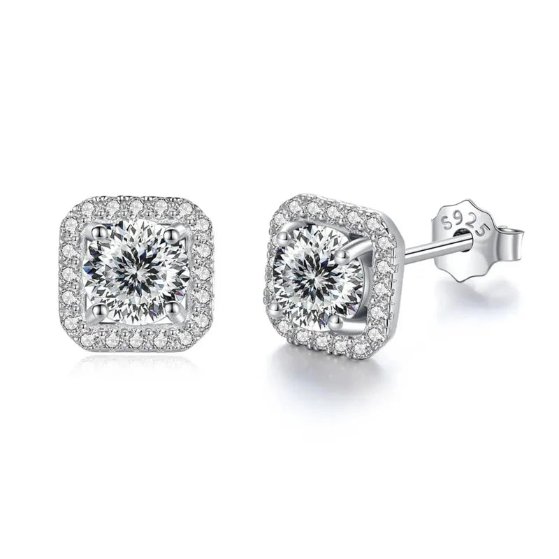 Velora Luxe Brilliant Diamond Stud Earrings Crystal