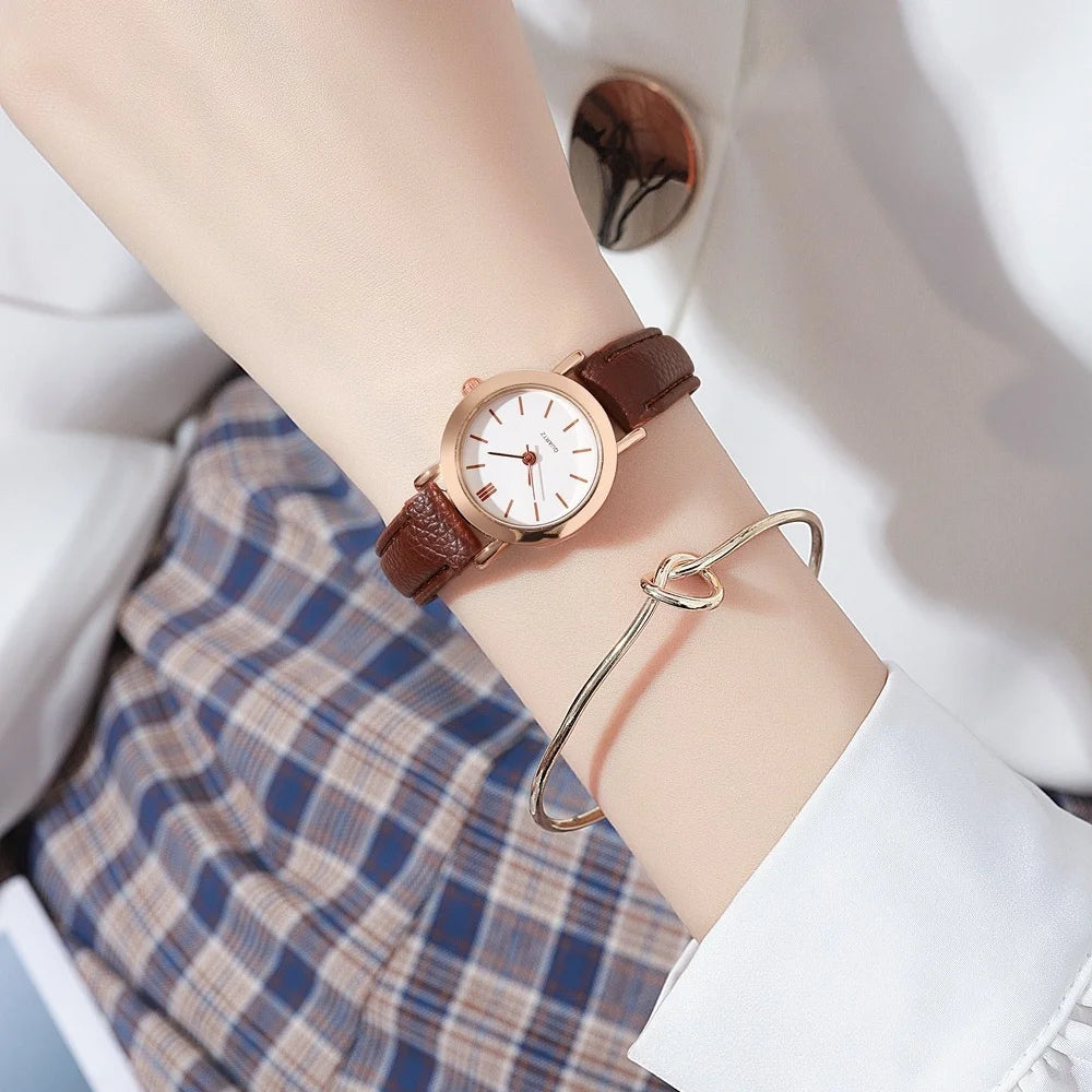 Velora Luxe Elegant Mini Dial Watch Petite Gold Silver Jewelry