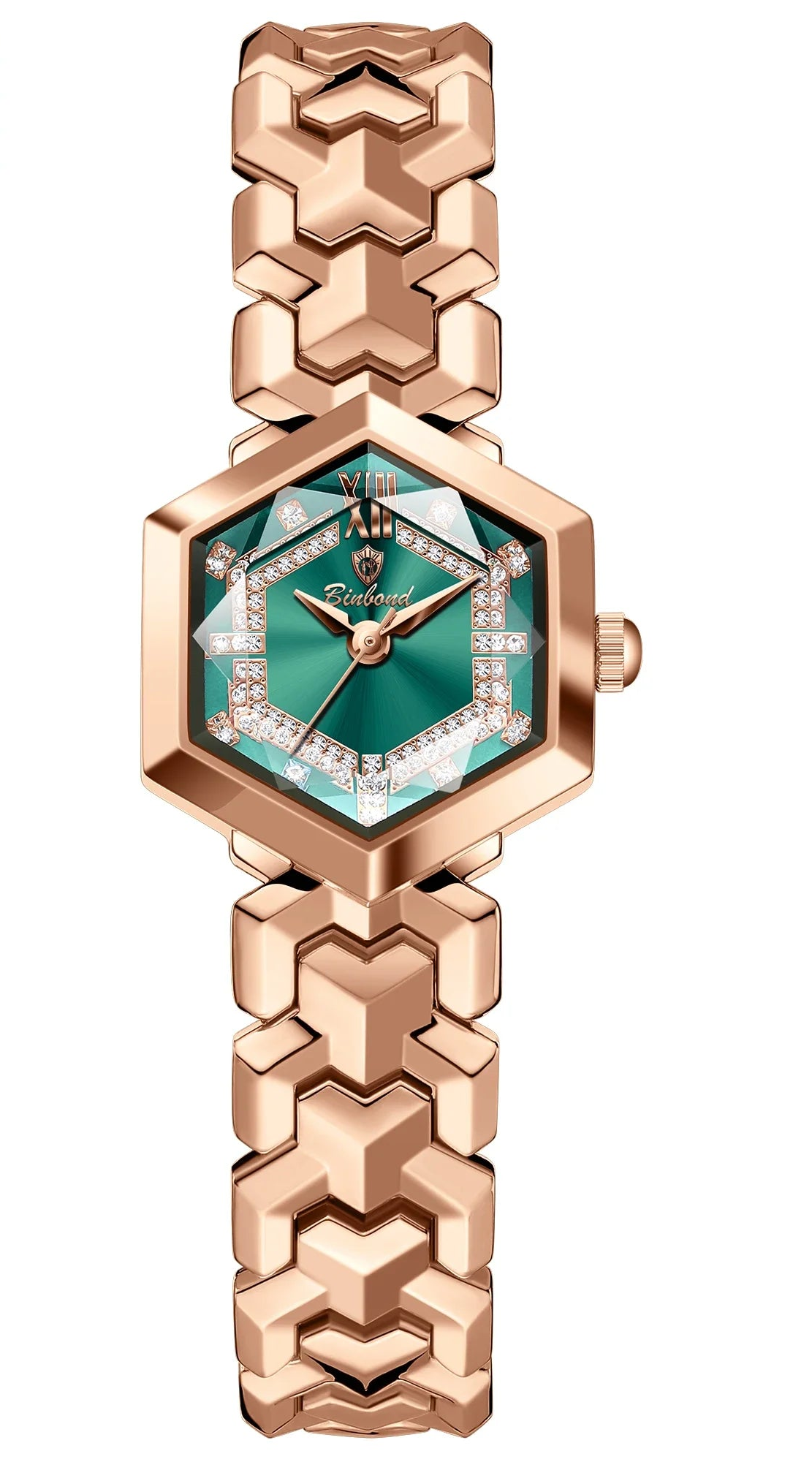 Velora Luxe Luxury Diamond Watch Crystal Gold