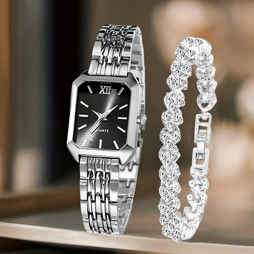 Velora Luxe Elegant Gold Watch Set with Bracelets