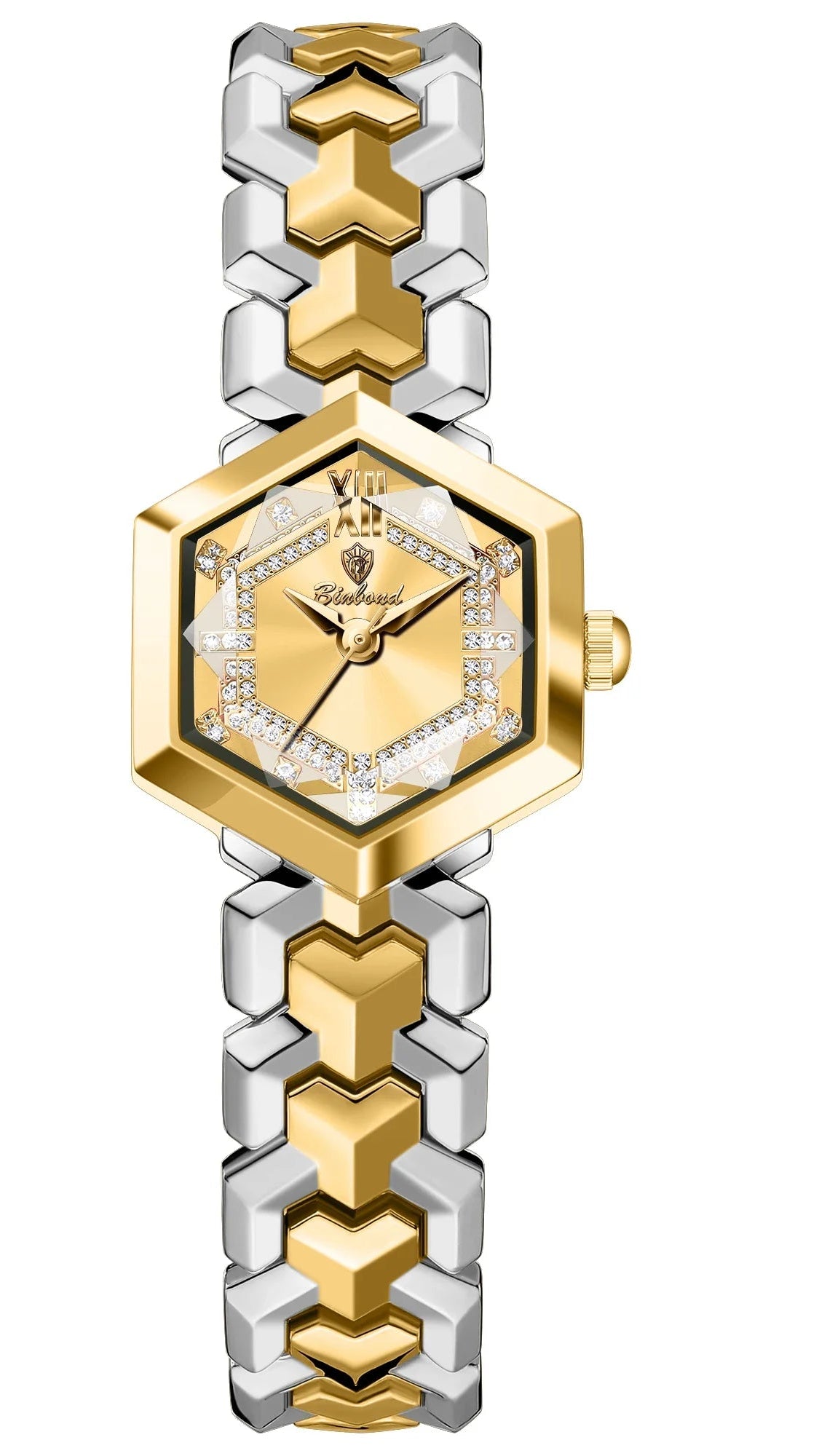 Velora Luxe Luxury Diamond Watch Crystal Gold