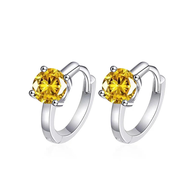 Moissanite Huggie Earrings