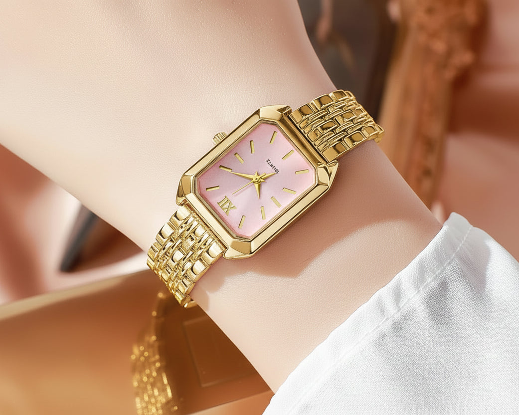 Velora Luxe Elegant Gold Watch Set with Bracelets