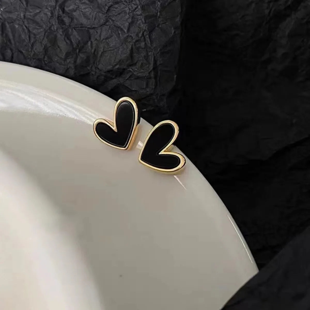 Velora Luxe Blue Heart Stud Earrings Crystal