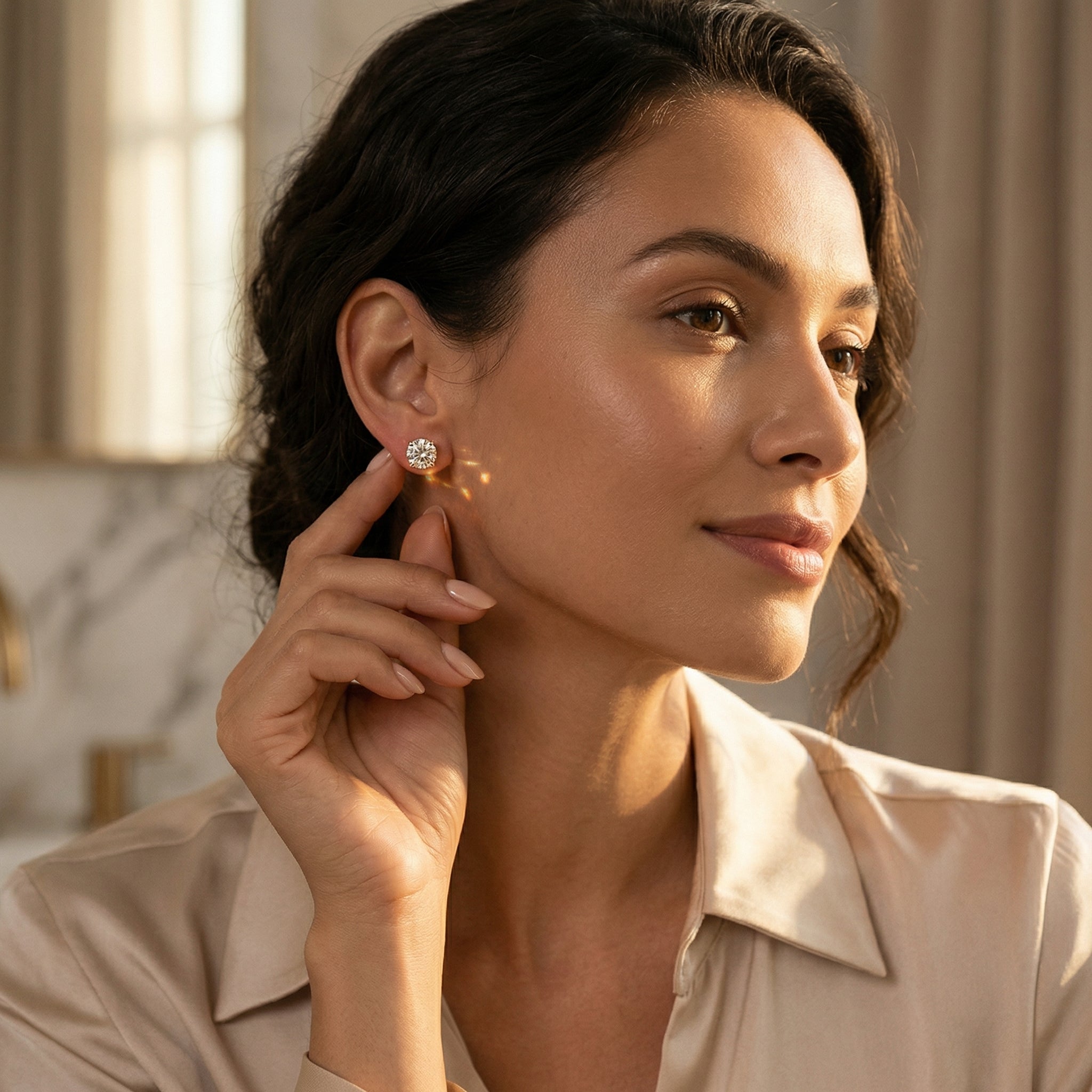 Luxury VVS1 Moissanite Studs