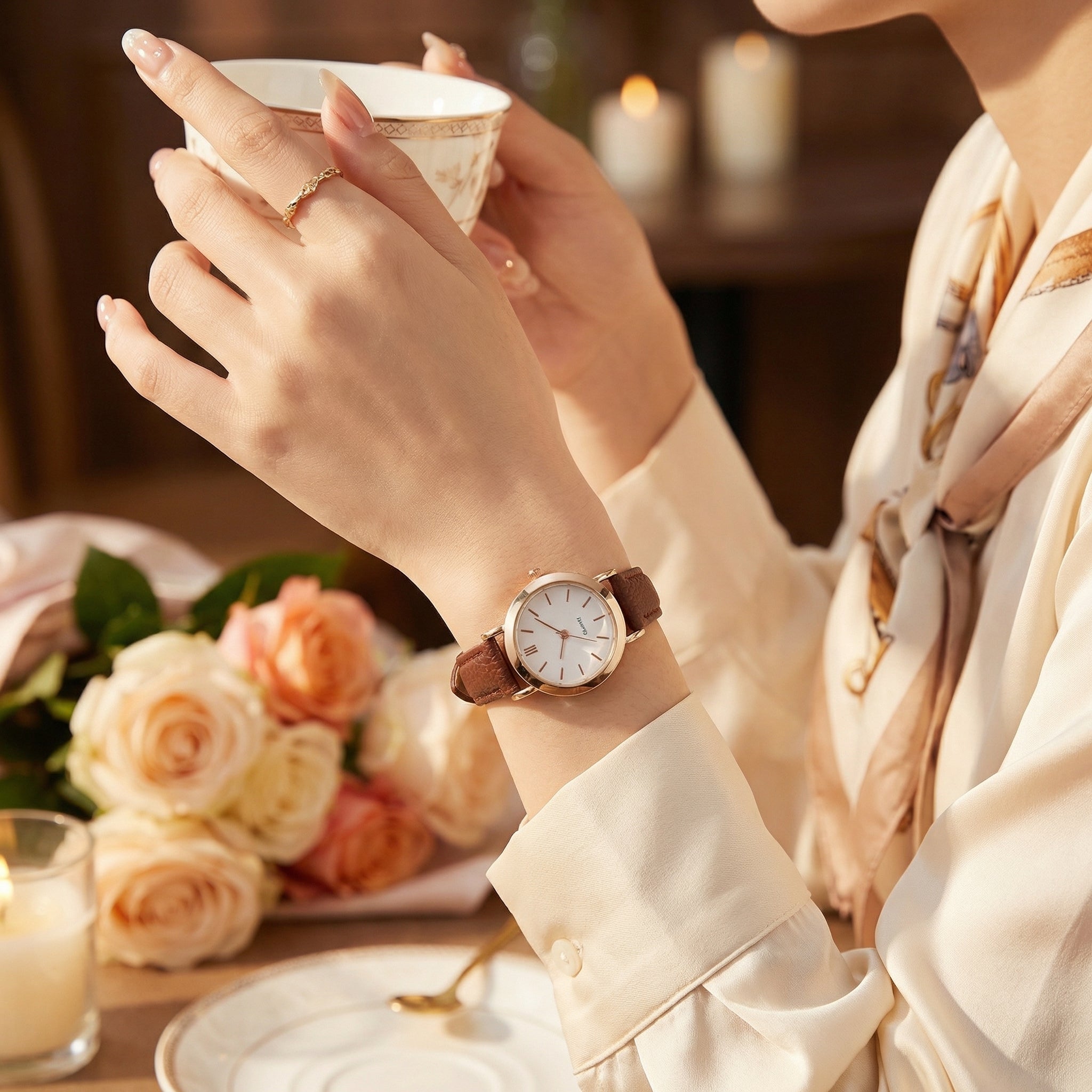 Velora Luxe Elegant Mini Dial Watch Petite Gold Silver Jewelry