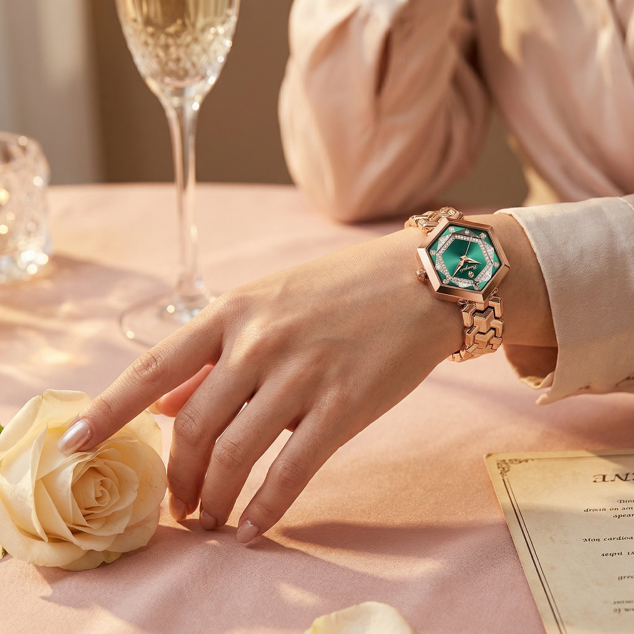 Velora Luxe Luxury Diamond Watch Crystal Gold