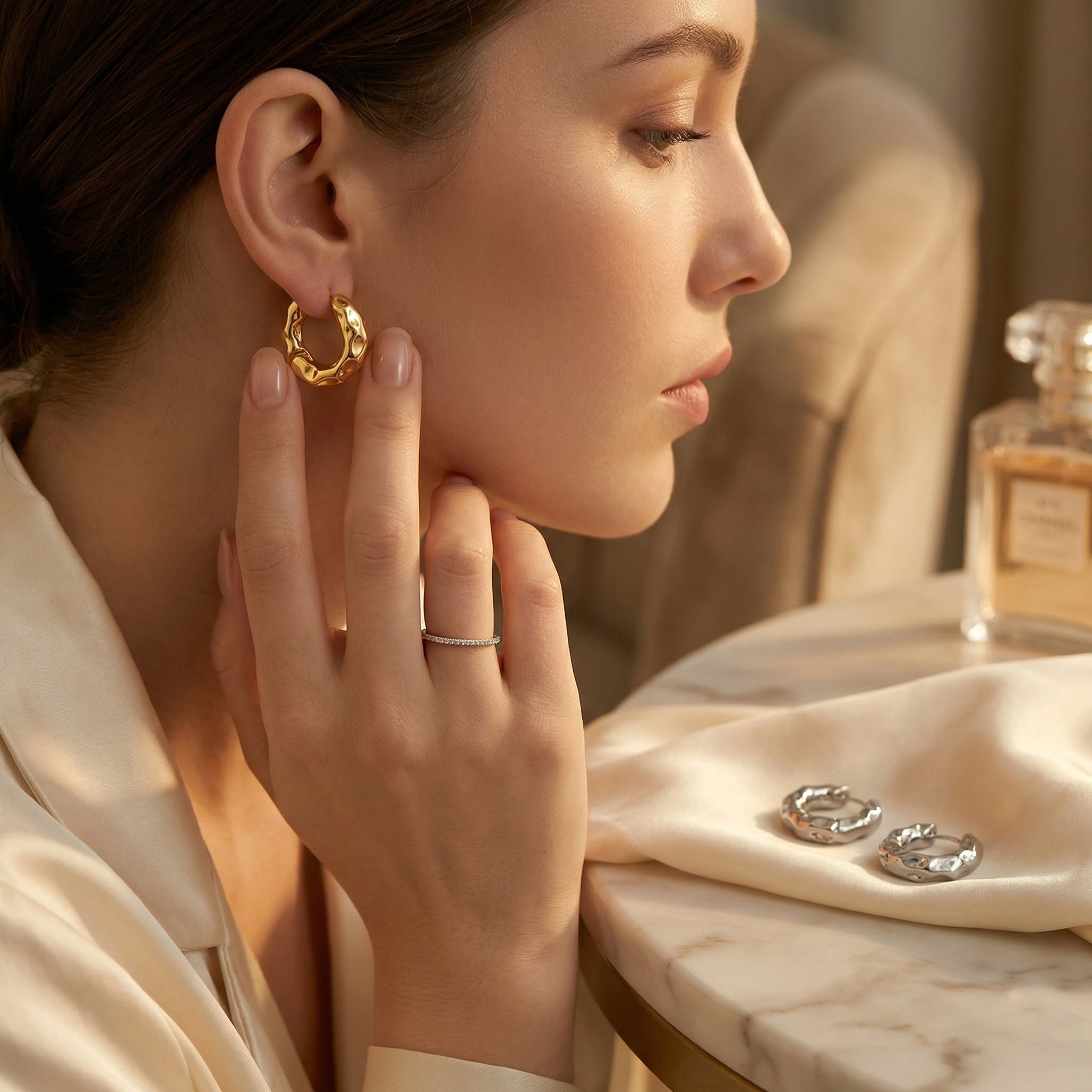Velora Luxe Classic Gold Hoop Earrings