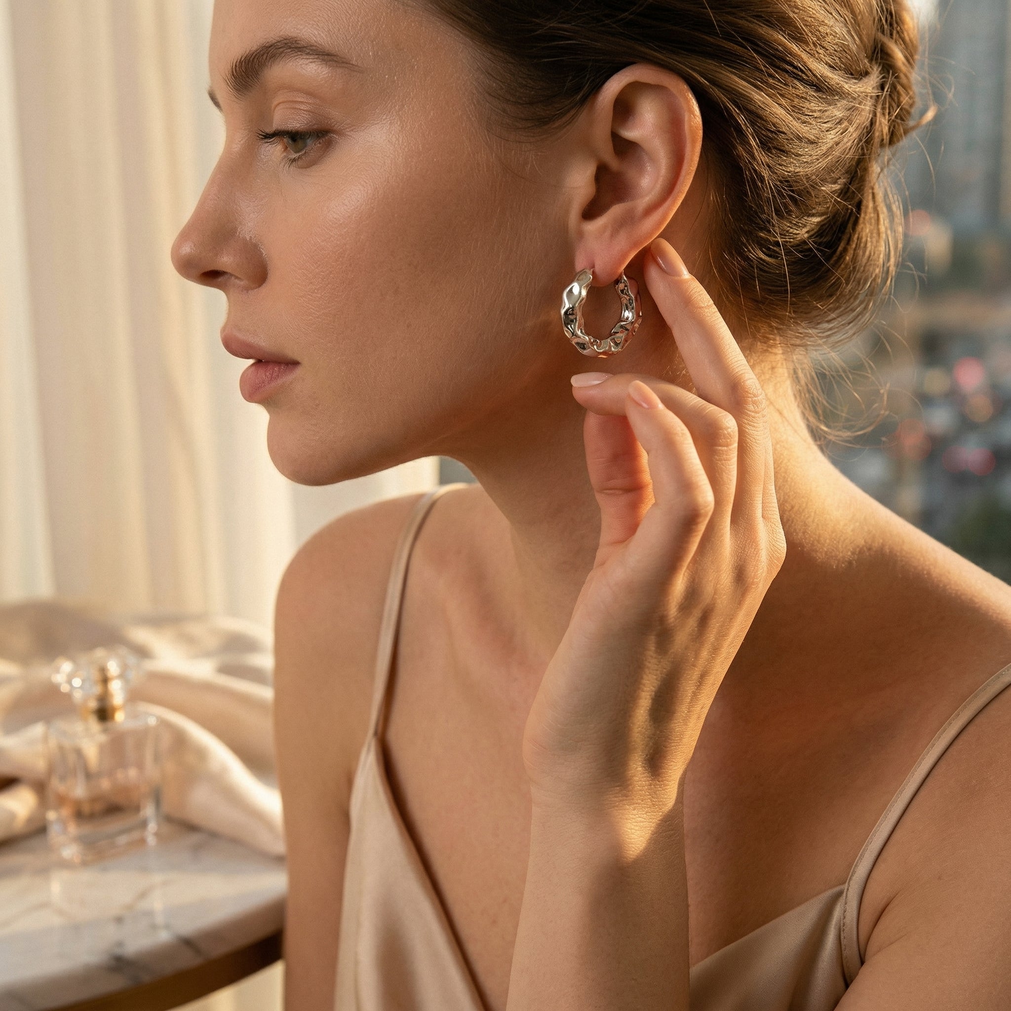 Velora Luxe Classic Gold Hoop Earrings