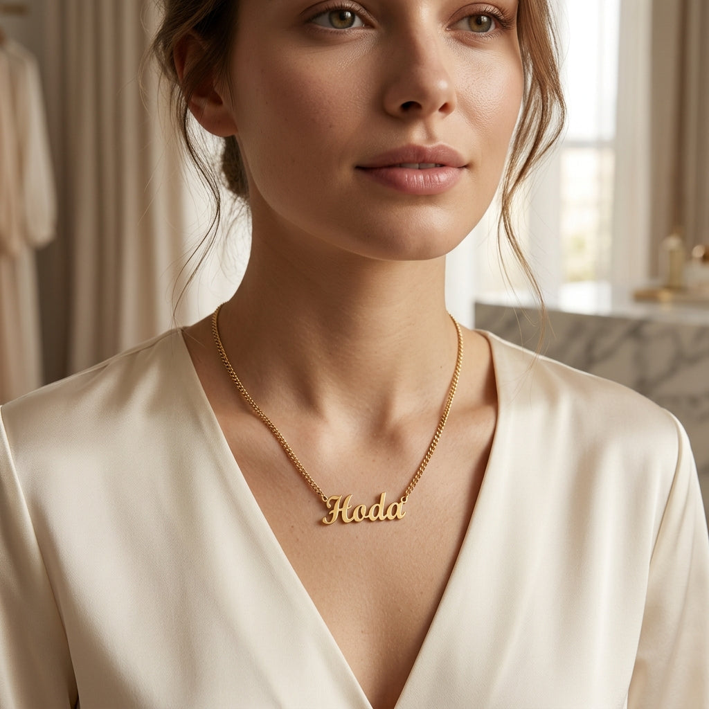Velora Luxe Custom Name Necklace Personalized Gold
